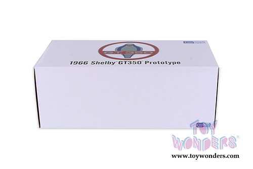 Acme - Shelby&reg; GT350&reg; Prototype with Vinyl Top (1966, 1/18 scale diecast model car, White w/Blue stripes) 1801818