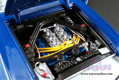 Acme - Team Shelby's #1 Boss 302 Trans Am Mustang 1969 Lime Rock Race Winner Driven by Sam Posey (1969, 1/18 scale diecast model car, Blue) 1801819