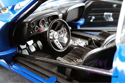 Acme - Team Shelby's #1 Boss 302 Trans Am Mustang 1969 Lime Rock Race Winner Driven by Sam Posey (1969, 1/18 scale diecast model car, Blue) 1801819