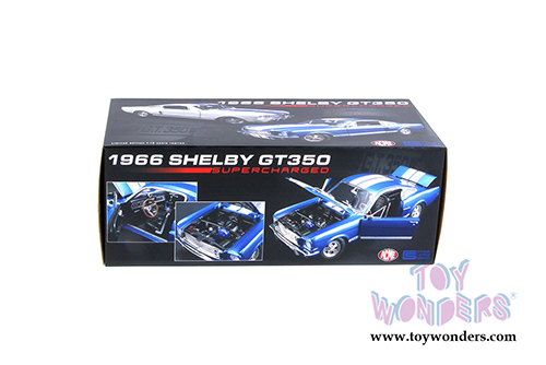 Acme - Shelby&reg; GT350&reg; Supercharged (1966, 1/18 scale diecast model car, Blue w/White stripes) 1801834