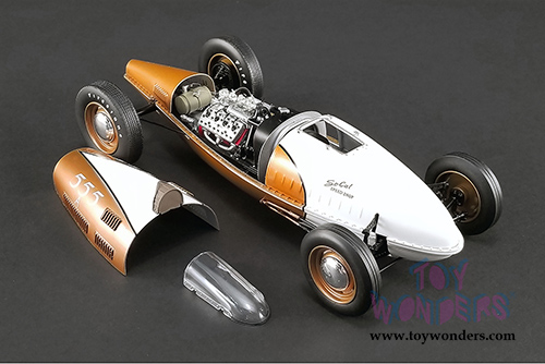 Acme - So-Cal Speed Shop Belly Tanker #555 (1/18 scale diecast model car, Gold/White) 1803004