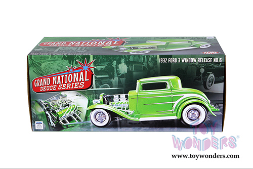 Acme - Grand National Deuce Series Ford 3-Window Coupe Release No. 6 (1932, 1/18 scale diecast model car, Green) 1805011