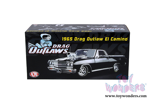 Acme - Drag Outlaws | Chevrolet&reg; El Camino&trade; (1965, 1/18 scale diecast model car, Black/White) 1805409