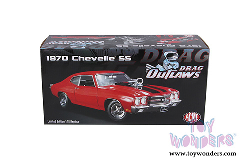 Acme - Drag Outlaws | Chevrolet&reg; Chevelle&reg; SS Hardtop (1970, 1/18 scale diecast model car, Red) 1805511