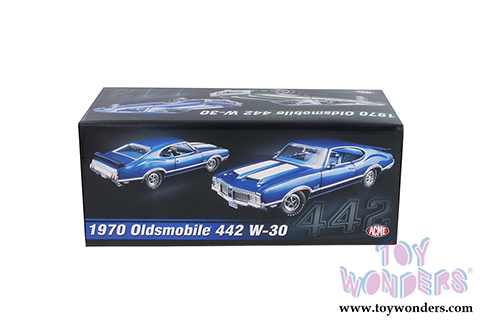 Acme - Oldsmobile&reg; 442 W-30 Hardtop (1970, 1/18 scale diecast model car, Twilight Blue) 1805611
