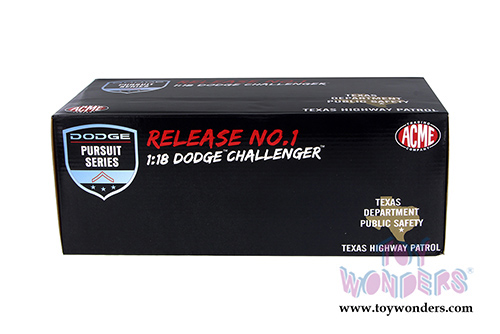 Acme - Texas Highway Patrol Dodge Challenger SRT8 Blackout (1/18 scale diecast model car, Black)  1806008