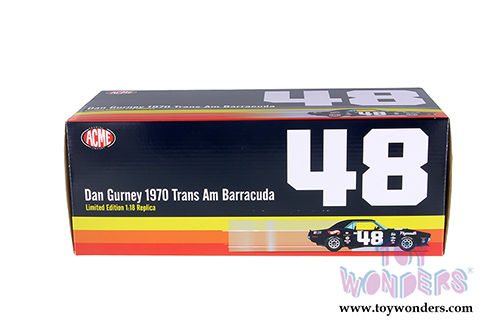 Acme - Dan Gurney Trans Am Barracuda #48 Hardtop (1970, 1/18 scale diecast model car, Metallic Blue) 1806101