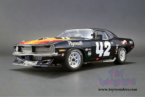 Acme - Plymouth Barracuda Trans Am #42 "Swede Savage" Hardtop (1970, 1/18 scale diecast model car, Dark Blue) 1806103