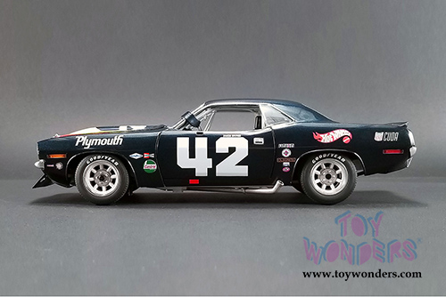 Acme - Plymouth Barracuda Trans Am #42 "Swede Savage" Hardtop (1970, 1/18 scale diecast model car, Dark Blue) 1806103