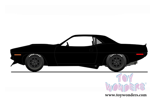 Acme - Plymouth Barracuda Trans Am "Street Version" Hard Top (1970, 1/18 scale diecast model car, Matte Black) 1806108