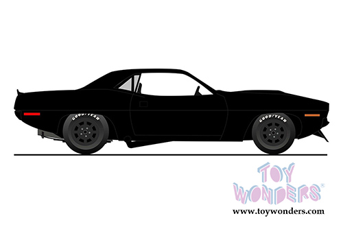 Acme - Plymouth Barracuda Trans Am "Street Version" Hard Top (1970, 1/18 scale diecast model car, Matte Black) 1806108