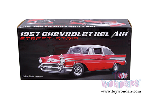Acme - Chevrolet&reg; Bel Air&reg; Street - Strip Hardtop (1957, 1/18 scale diecast model car, Red/White) 1807005