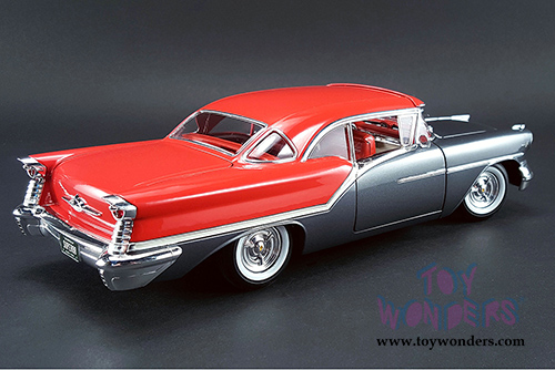 Acme - Oldsmobile Super 88 Hardtop (1957, 1/18 scale diecast model car, Charcoal Grey/ Festival Red) 1808001