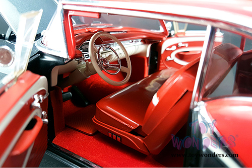 Acme - Oldsmobile Super 88 Hardtop (1957, 1/18 scale diecast model car, Charcoal Grey/ Festival Red) 1808001