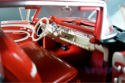 Acme - Oldsmobile Super 88 Hardtop (1957, 1/18 scale diecast model car, Charcoal Grey/ Festival Red) 1808001