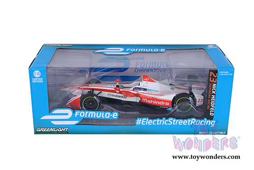 Greenlight - FIA Formula-e Nick Heidfeld/ Mahindra Racing Show Car #23 (2016-17, 1/18 scale diecast model car, White w/Red) 18103