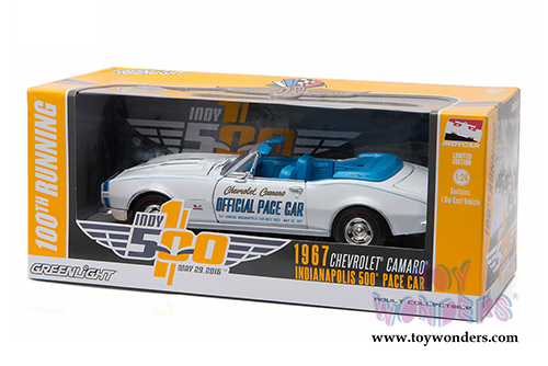 Greenlight - Chevrolet&reg; Camaro&reg; Indianapolis 500&reg; Pace Car (1967, 1/24 scale diecast model car, White) 18221