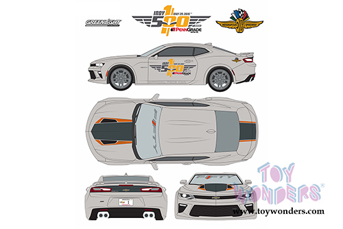 Greenlight - Chevrolet Camaro Indianapolis 500&reg; Pace Car (2016, 1/24 scale diecast model car, White) 18223