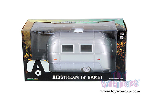 Greenlight - Airstream Bambi 16' Camper Trailer 1 (1/24 scale diecast model car, Polished Chrome) 18228