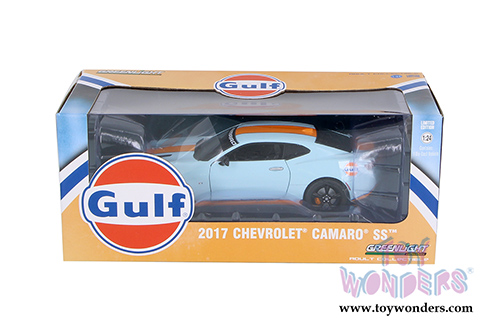 Greenlight - Chevrolet&reg; Camaro&reg; SS&trade; Gulf Oil Racing Hardtop (2017, 1/24 scale diecast model car, Blue w/Orange) 18233
