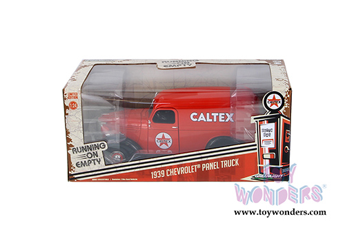 Greenlight - Running on Empty | Caltex Chevrolet Panel Truck (1939, 1/24 scale diecast model car, Red) 18246