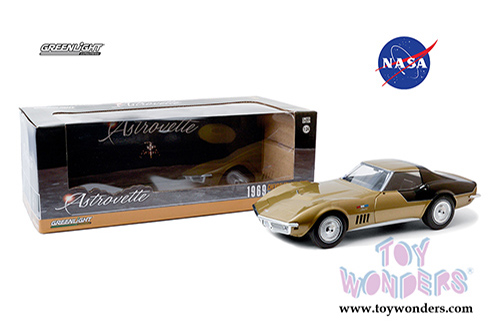 Greenlight - NASA Apollo XII Astronaut's 1969 Chevrolet&reg; Corvette&reg; "AstroVette" (1969, 1/24 scale diecast model car, Gold/Black) 18254