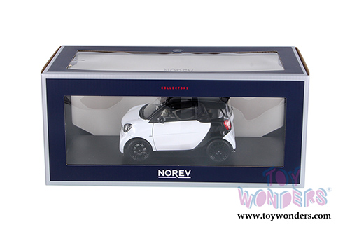 Norev - Smart Fortwo Hard Top (2015, 1/18 scale diecast model car, Black & White) 183430