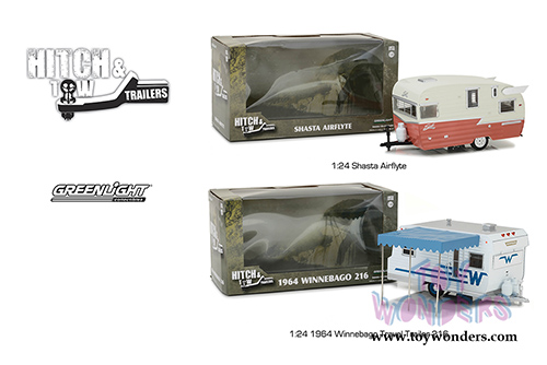 Greenlight - Hitch & Tow Trailers (1/24 scale diecast model car, Asstd.) 18415/6