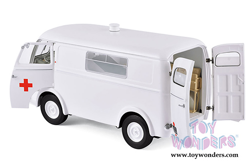 Norev - Peugeot D4B Ambulance (1963, 1/18 scale diecast model car, White) 184699