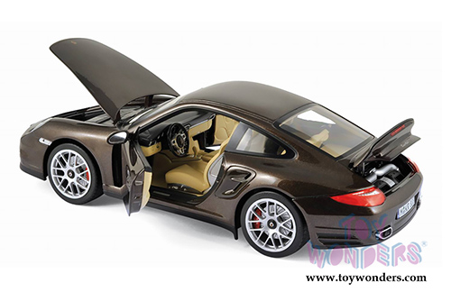 Norev - Porsche 911 Turbo Hardtop (2010, 1/18 scale diecast model car, Brown Metallic) 187622