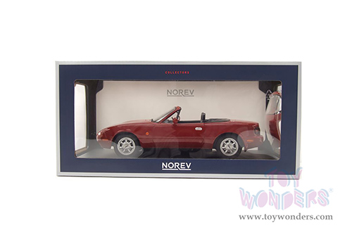 Norev - Mazda MX-5 Miata Convertible (1989, 1/18 scale diecast model car, Red) 188020