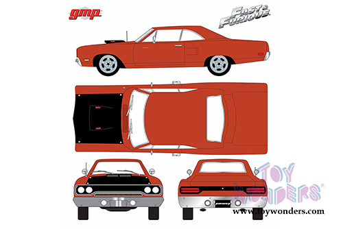 18807 Greenlight Fast & Furious 1970 Plymouth Road Runner Cooper model diecast car