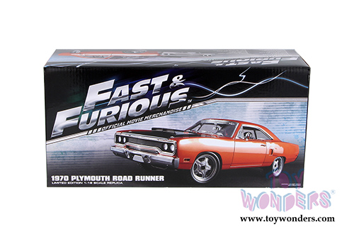 18807 Greenlight Fast & Furious 1970 Plymouth Road Runner Cooper model diecast car
