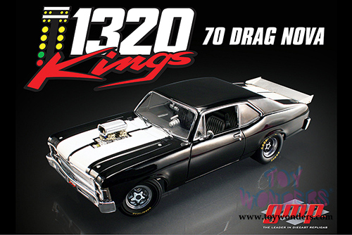 GMP - 1320 Drag Kings | Chevrolet&reg; Nova&trade; Hard Top (1970, 1/18 scale diecast model car, Black) 18808