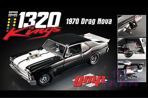 GMP - 1320 Drag Kings | Chevrolet&reg; Nova&trade; Hard Top (1970, 1/18 scale diecast model car, Black) 18808