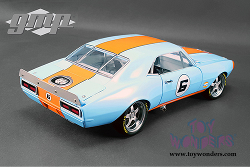 GMP - Chevrolet Camaro #6 Gulf Oil Street Fighter Hard Top (1968, 1/18 scale diecast model car, Blue w/Orange) 18814