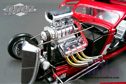 GMP - Blown Altered Nitrocoupe (1934, 1/18 scale diecast model car, Metallic Red/Flames) 18816