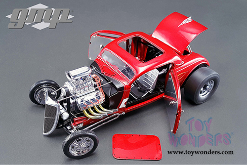 GMP - Blown Altered Nitrocoupe (1934, 1/18 scale diecast model car, Metallic Red/Flames) 18816