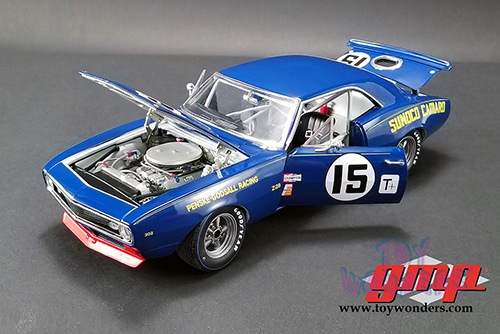GMP - Chevrolet&reg; Trans Am Camaro&reg; Z/28 #15 Mark Donohue - Sunoco Penske Racing Hardtop (1967, 1/18 scale diecast model car, Blue) 18833