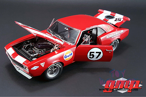 GMP - Chevrolet&reg; Camaro&reg; #57 Gulf Oil Heinrich Chevy-Land Hardtop (1967, 1/18 scale diecast model car, Red/White) 18843