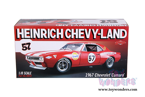 GMP - Chevrolet&reg; Camaro&reg; #57 Gulf Oil Heinrich Chevy-Land Hardtop (1967, 1/18 scale diecast model car, Red/White) 18843