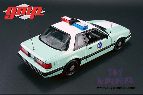 GMP - Ford Mustang United States Border Patrol SSP (1988, 1/18 scale diecast model car, Turquoise w/White) 18845