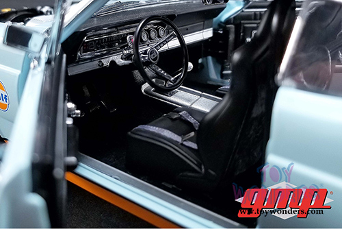 GMP - Ford Fairlane #66 Gulf Oil Street Fighter Hardtop (1967, 1/18 scale diecast model car, Blue w/Orange) 18858