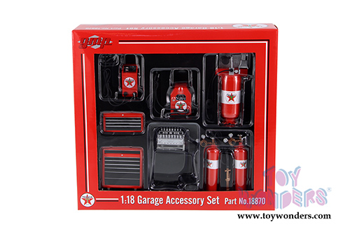 GMP - Texaco Oil Garage Shop Tool Set 1 (6 pc. set, 1:18 Scale) 18870