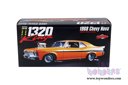 GMP - 1320 Drag Kings | Chevrolet&reg; Nova&trade; Hard Top (1968, 1/18 scale diecast model car, Orange) 18873