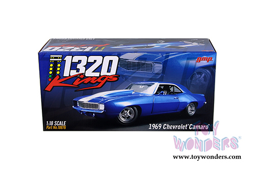 GMP - 1320 Drag Kings | Chevrolet&reg; Camaro&reg; Hardtop (1969, 1/18 scale diecast model car, Metallic Blue) 18876