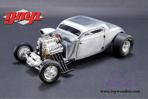 GMP - Blown Altered Coupe Raw Steel (1934, 1/18 scale diecast model car, Silver) 18880