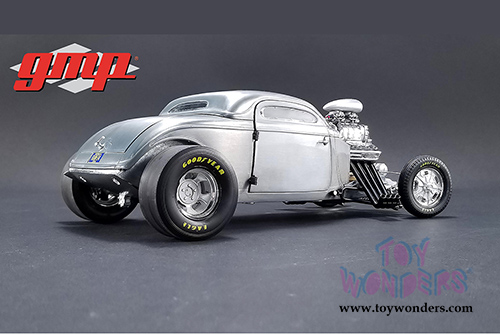 GMP - Blown Altered Coupe Raw Steel (1934, 1/18 scale diecast model car, Silver) 18880