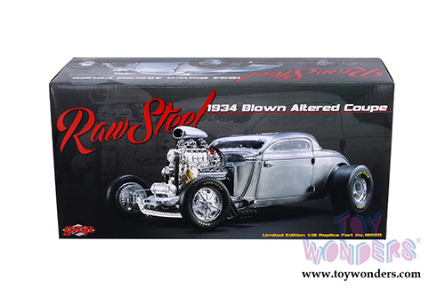 GMP - Blown Altered Coupe Raw Steel (1934, 1/18 scale diecast model car, Silver) 18880