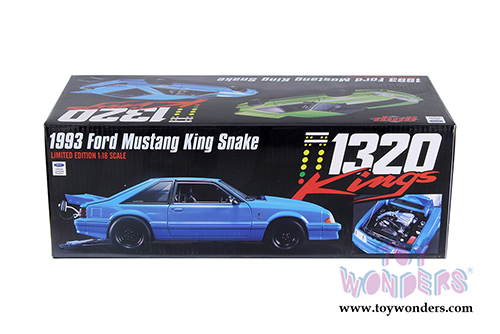 GMP - 1320 Drag Kings | Ford Mustang King Snake Hard Top (1993, 1/18 scale diecast model car, Grabber Blue) 18881